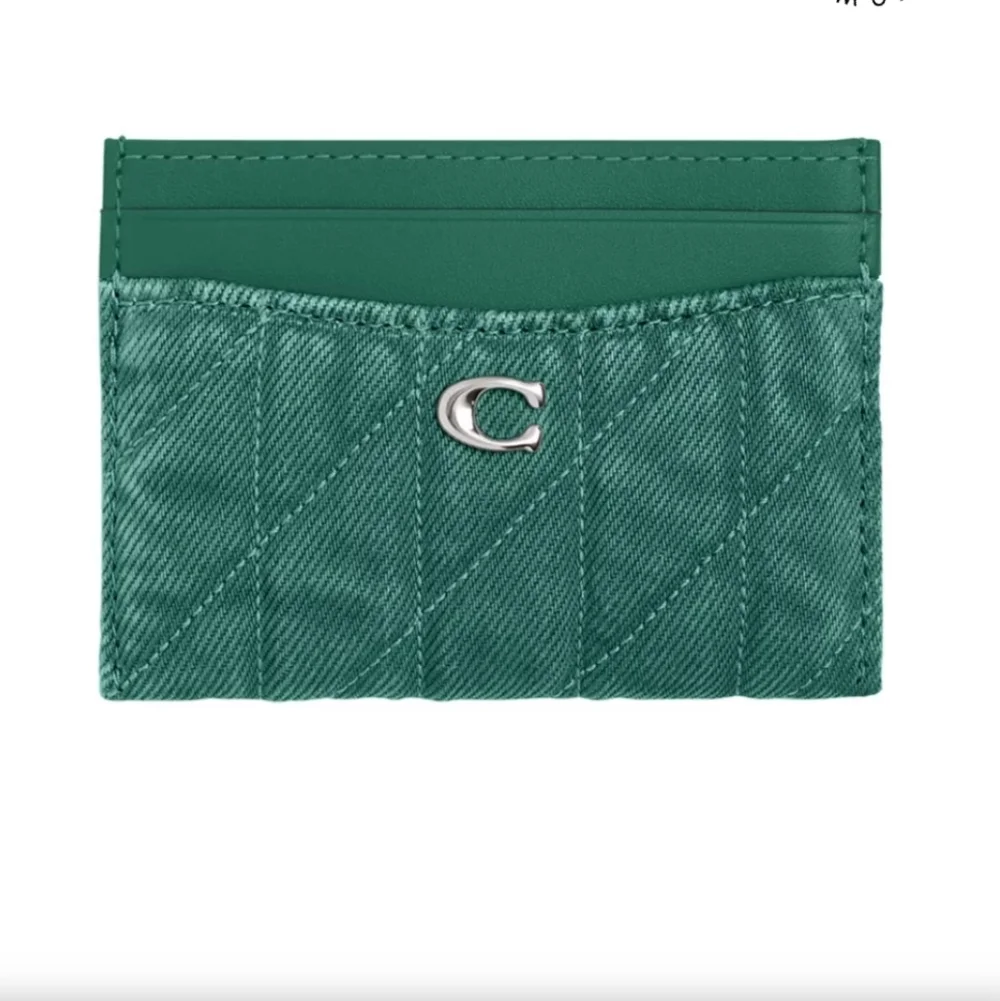 Coach Denim Essential Green Card Case